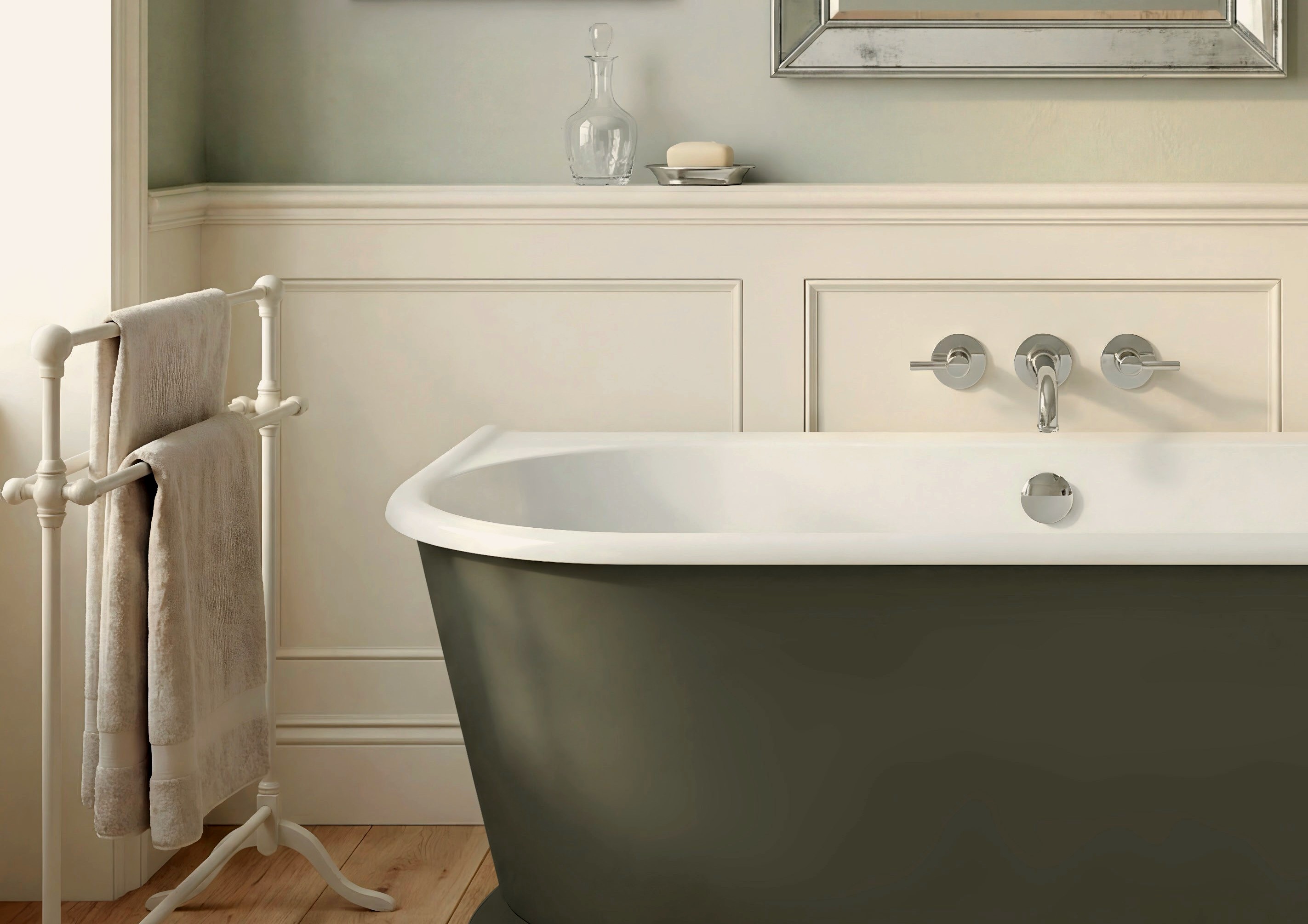 Painted bath finish example